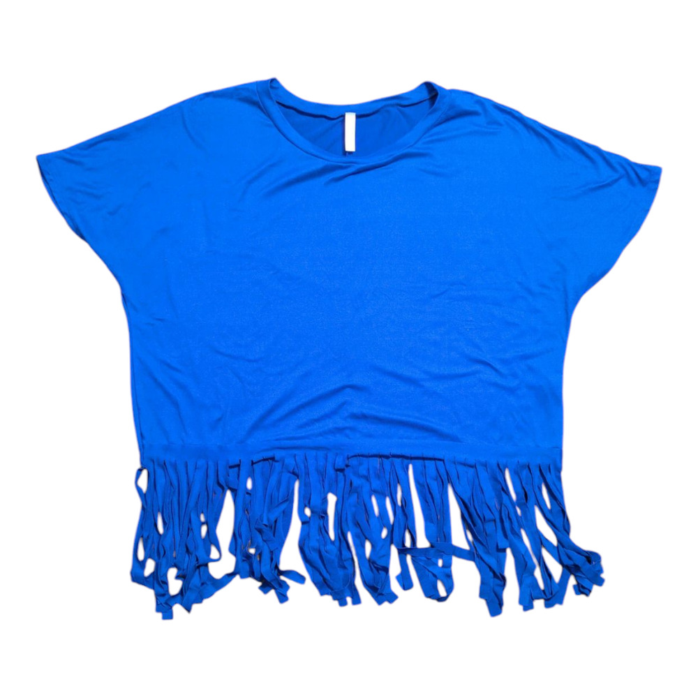 Women's Shirt ~ Watermelon Brand~ In Great Condition~Blue Fringe Shirt Size 2XL